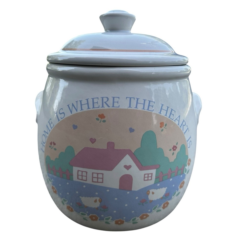 Vtg 1986 Treasure Craft Auntie Em Home Is Where The Heart Is Cookie Jar Cottage